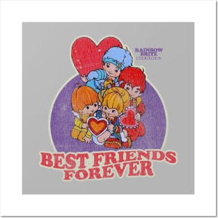 Best Friends Forever Rainbow Brite Distressed Posters and Art